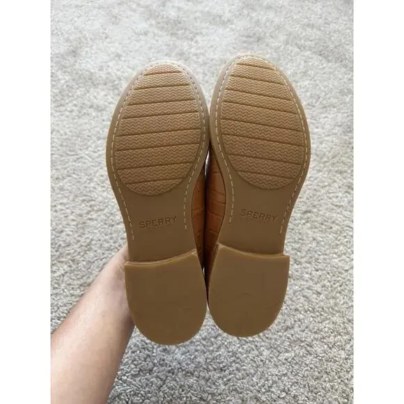 Sperry Women’s Size 10 Fairpoint Crocodile Embossed Leather Loafers Comfort - Picture 8 of 9